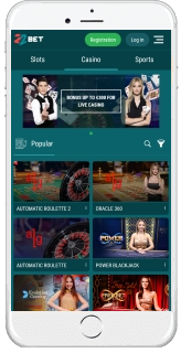 22BET mobil casino