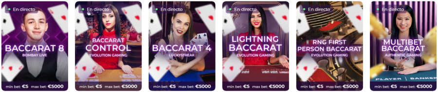 Juegos de casino en vivo Tsars casino